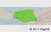 Political Panoramic Map of Togtoh, lighten, semi-desaturated