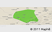 Political Panoramic Map of Togtoh, shaded relief outside