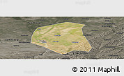 Satellite Panoramic Map of Togtoh, darken, semi-desaturated