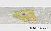 Satellite Panoramic Map of Togtoh, lighten, semi-desaturated