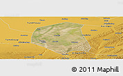 Satellite Panoramic Map of Togtoh, physical outside