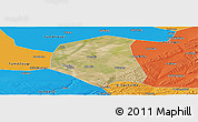 Satellite Panoramic Map of Togtoh, political outside