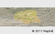 Satellite Panoramic Map of Togtoh, semi-desaturated