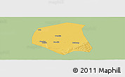 Savanna Style Panoramic Map of Togtoh, single color outside