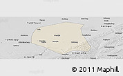 Shaded Relief Panoramic Map of Togtoh, desaturated