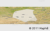 Shaded Relief Panoramic Map of Togtoh, satellite outside