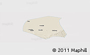 Shaded Relief Panoramic Map of Togtoh, single color outside