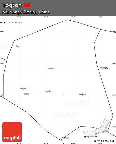 Blank Simple Map of Togtoh
