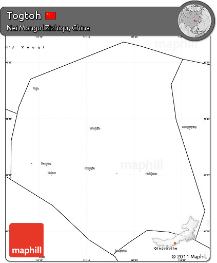 Blank Simple Map of Togtoh