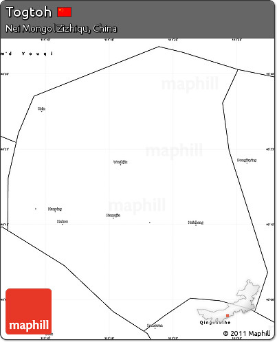 Blank Simple Map of Togtoh