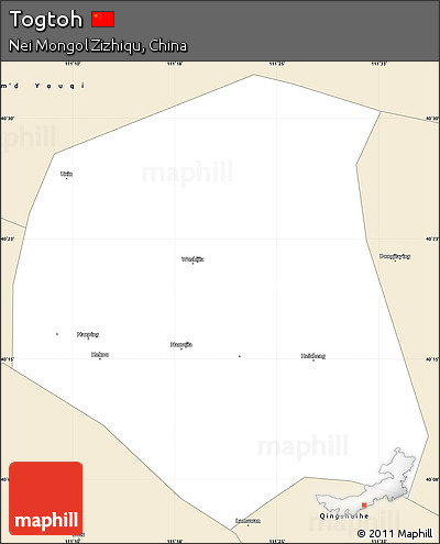 Classic Style Simple Map of Togtoh