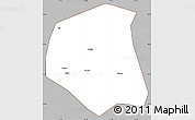 Gray Simple Map of Togtoh, cropped outside