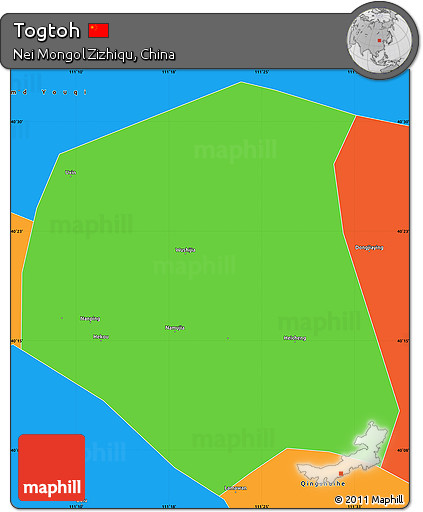 Political Simple Map of Togtoh