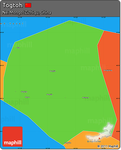 Political Simple Map of Togtoh