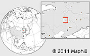 Blank Location Map of Tongliao Shi, highlighted country