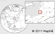 Blank Location Map of Tongliao Shi, highlighted parent region