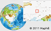 Physical Location Map of Tongliao Shi, highlighted country