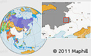 Political Location Map of Tongliao Shi, highlighted country, highlighted parent region