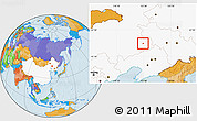 Political Location Map of Tongliao Shi, highlighted country