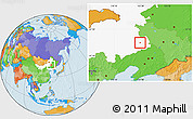 Political Location Map of Tongliao Shi, highlighted parent region