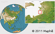 Satellite Location Map of Tongliao Shi, highlighted parent region