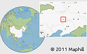 Savanna Style Location Map of Tongliao Shi, highlighted country