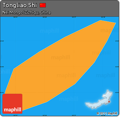 Political Simple Map of Tongliao Shi