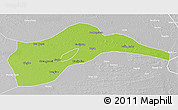 Physical 3D Map of Tongliao, lighten, desaturated