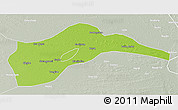 Physical 3D Map of Tongliao, lighten, semi-desaturated