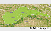 Physical 3D Map of Tongliao, satellite outside