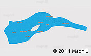 Political 3D Map of Tongliao, single color outside