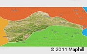 Satellite 3D Map of Tongliao, political outside
