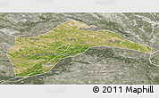 Satellite 3D Map of Tongliao, semi-desaturated