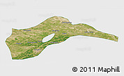 Satellite 3D Map of Tongliao, single color outside