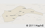 Shaded Relief 3D Map of Tongliao, lighten