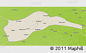 Shaded Relief 3D Map of Tongliao, physical outside