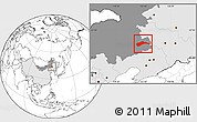 Blank Location Map of Tongliao, highlighted country, highlighted parent region