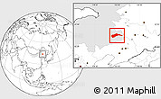 Blank Location Map of Tongliao, highlighted parent region