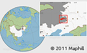 Savanna Style Location Map of Tongliao, highlighted country, highlighted parent region