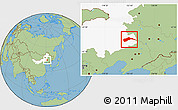 Savanna Style Location Map of Tongliao, highlighted parent region