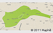Physical Map of Tongliao, shaded relief outside