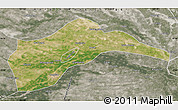 Satellite Map of Tongliao, semi-desaturated