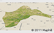 Satellite Map of Tongliao, shaded relief outside
