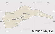 Shaded Relief Map of Tongliao, cropped outside