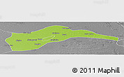 Physical Panoramic Map of Tongliao, desaturated