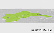 Physical Panoramic Map of Tongliao, lighten, desaturated