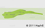 Physical Panoramic Map of Tongliao, lighten