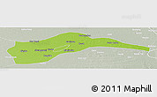 Physical Panoramic Map of Tongliao, lighten, semi-desaturated
