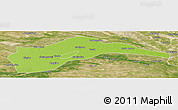 Physical Panoramic Map of Tongliao, satellite outside