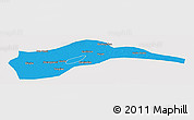 Political Panoramic Map of Tongliao, cropped outside